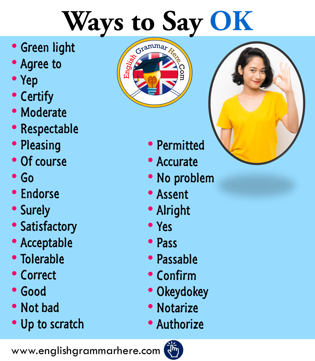 Different Ways To Say OK in English