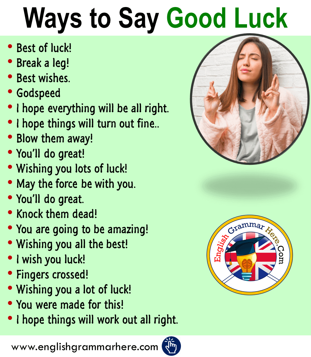 Ways to Say Good Luck in English