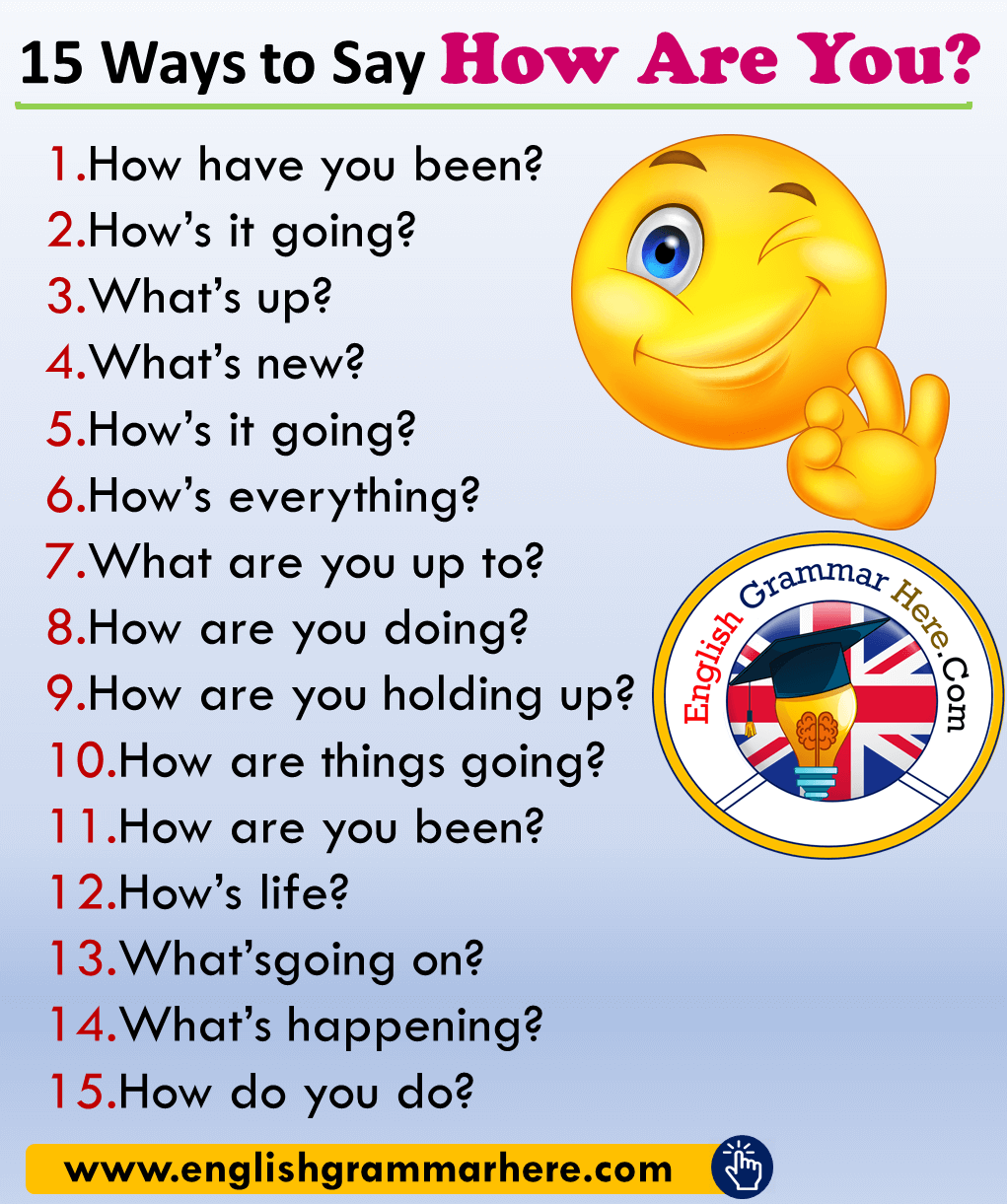 15 Ways to Say How Are You? in English