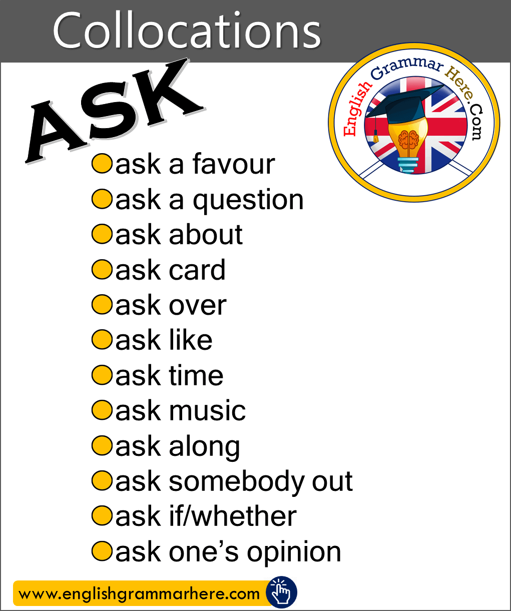 Collocations with ASK in English