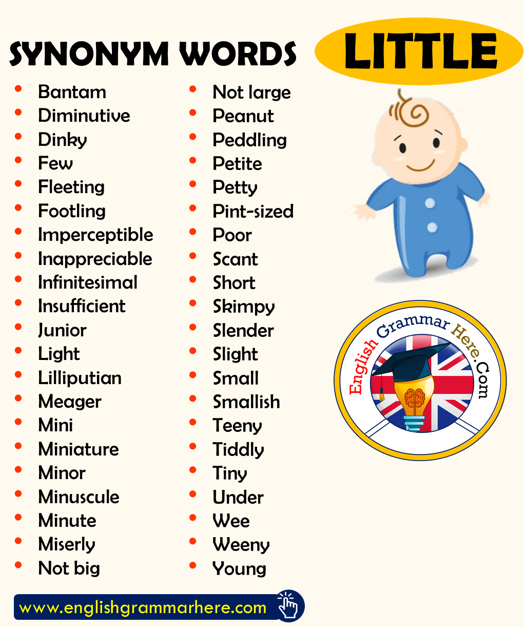 Synonym Words – LITTLE, English Vocabulary
